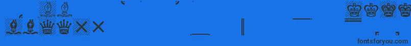 ChessLeipzig Font – Black Fonts on Blue Background