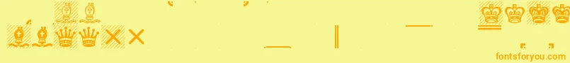 ChessLeipzig Font – Orange Fonts on Yellow Background
