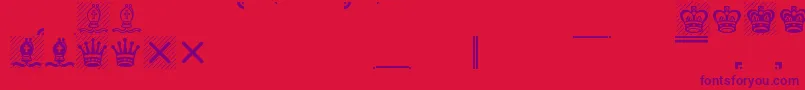 ChessLeipzig Font – Purple Fonts on Red Background