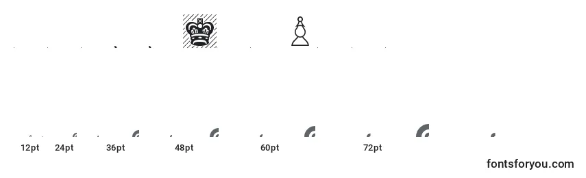 Размеры шрифта ChessLeipzig