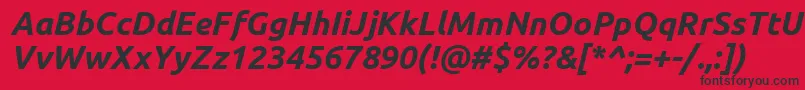 UbuntuBoldItalic Font – Black Fonts on Red Background