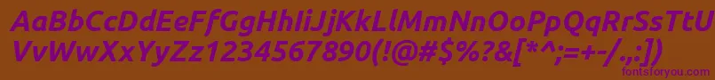 UbuntuBoldItalic Font – Purple Fonts on Brown Background