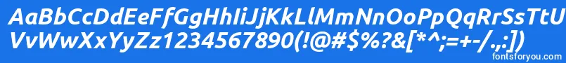 UbuntuBoldItalic Font – White Fonts on Blue Background
