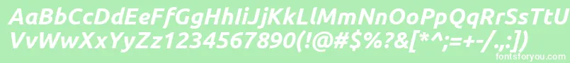 フォントUbuntuBoldItalic – 緑の背景に白い文字