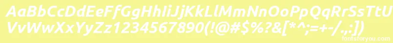 UbuntuBoldItalic Font – White Fonts on Yellow Background