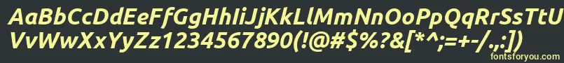 UbuntuBoldItalic Font – Yellow Fonts on Black Background