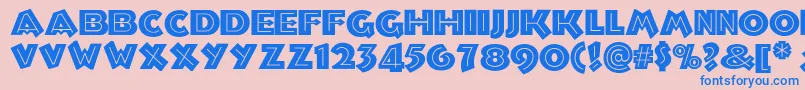 Troglodytenf Font – Blue Fonts on Pink Background