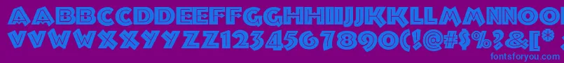 Troglodytenf Font – Blue Fonts on Purple Background