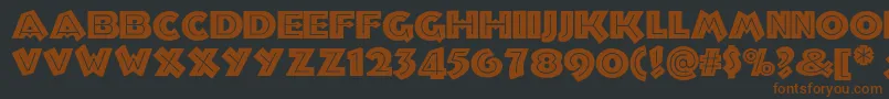 Troglodytenf Font – Brown Fonts on Black Background