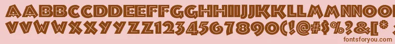 Troglodytenf Font – Brown Fonts on Pink Background
