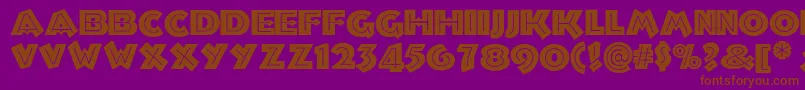 Troglodytenf Font – Brown Fonts on Purple Background