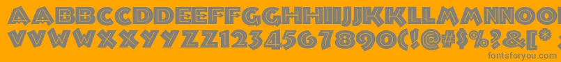 Troglodytenf Font – Gray Fonts on Orange Background