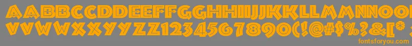 Troglodytenf Font – Orange Fonts on Gray Background