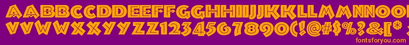 Troglodytenf Font – Orange Fonts on Purple Background