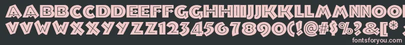 Troglodytenf Font – Pink Fonts on Black Background