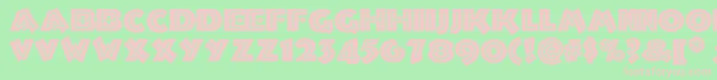 Troglodytenf Font – Pink Fonts on Green Background