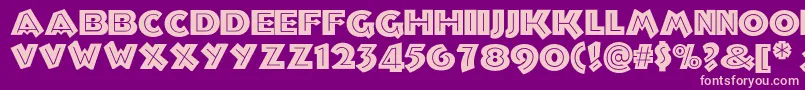 Troglodytenf Font – Pink Fonts on Purple Background