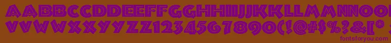 Troglodytenf Font – Purple Fonts on Brown Background