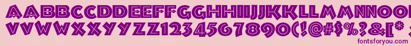 Troglodytenf Font – Purple Fonts on Pink Background