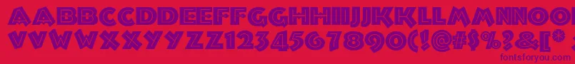 Troglodytenf Font – Purple Fonts on Red Background
