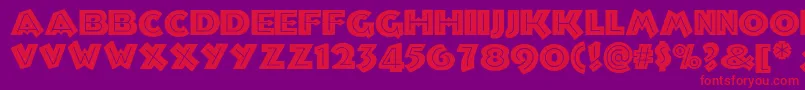 Troglodytenf Font – Red Fonts on Purple Background