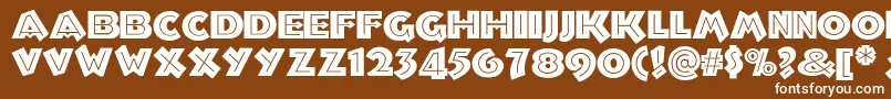 Troglodytenf Font – White Fonts on Brown Background