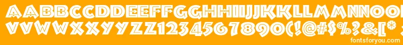 Troglodytenf Font – White Fonts on Orange Background