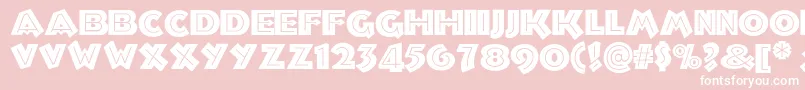 Troglodytenf Font – White Fonts on Pink Background
