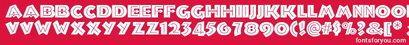 Troglodytenf Font – White Fonts on Red Background