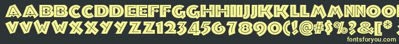 Troglodytenf Font – Yellow Fonts on Black Background