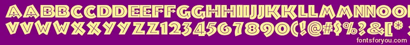 Troglodytenf Font – Yellow Fonts on Purple Background