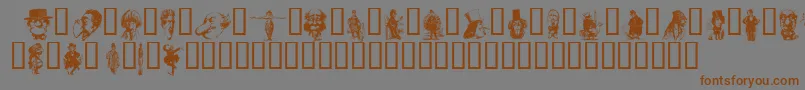 UncaPale1 Font – Brown Fonts on Gray Background