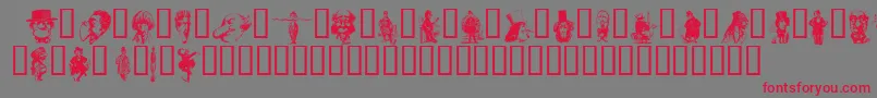UncaPale1 Font – Red Fonts on Gray Background