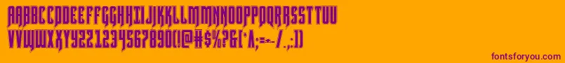Hawkmoonacad Font – Purple Fonts on Orange Background
