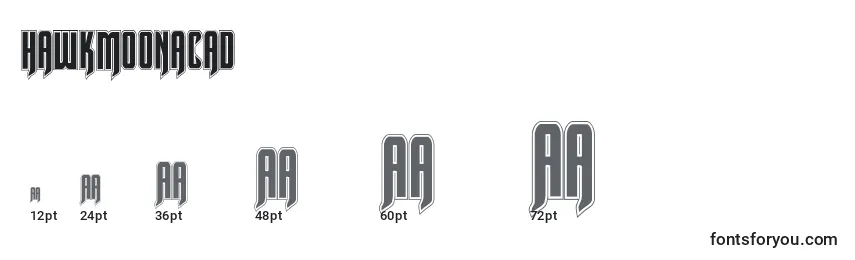 Hawkmoonacad Font Sizes