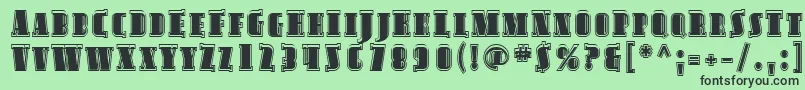 Sfavondalescinline Font – Black Fonts on Green Background