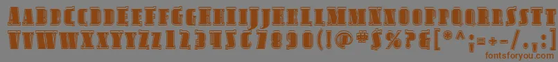 Sfavondalescinline Font – Brown Fonts on Gray Background