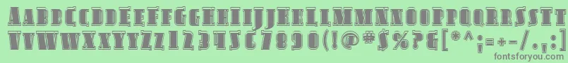 Sfavondalescinline Font – Gray Fonts on Green Background