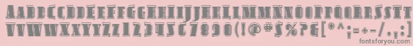 Sfavondalescinline Font – Gray Fonts on Pink Background