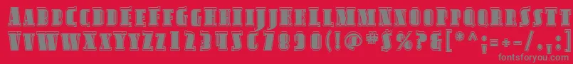 Sfavondalescinline Font – Gray Fonts on Red Background