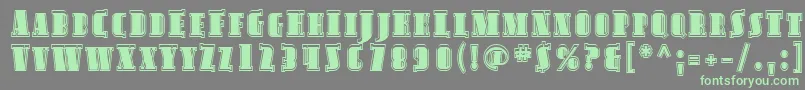 Sfavondalescinline Font – Green Fonts on Gray Background