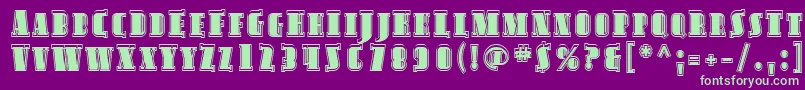 Sfavondalescinline Font – Green Fonts on Purple Background