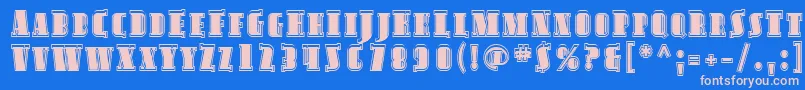 Sfavondalescinline Font – Pink Fonts on Blue Background