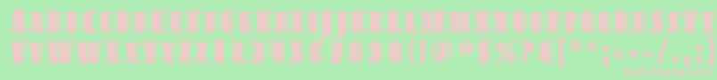 Sfavondalescinline Font – Pink Fonts on Green Background