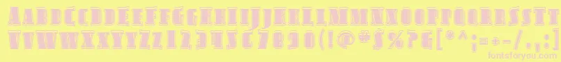 Sfavondalescinline Font – Pink Fonts on Yellow Background