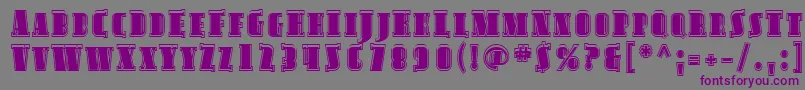 Sfavondalescinline Font – Purple Fonts on Gray Background