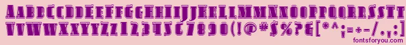 Sfavondalescinline Font – Purple Fonts on Pink Background