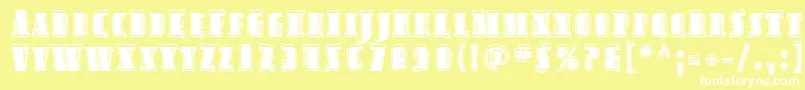 Sfavondalescinline Font – White Fonts on Yellow Background