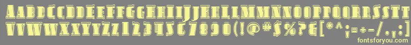 Sfavondalescinline Font – Yellow Fonts on Gray Background