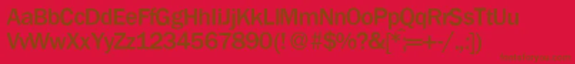 FranklingothicnewMediumRegular Font – Brown Fonts on Red Background